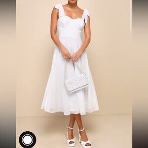 Sophisticated Charisma A Line Shoulder Tie Dress